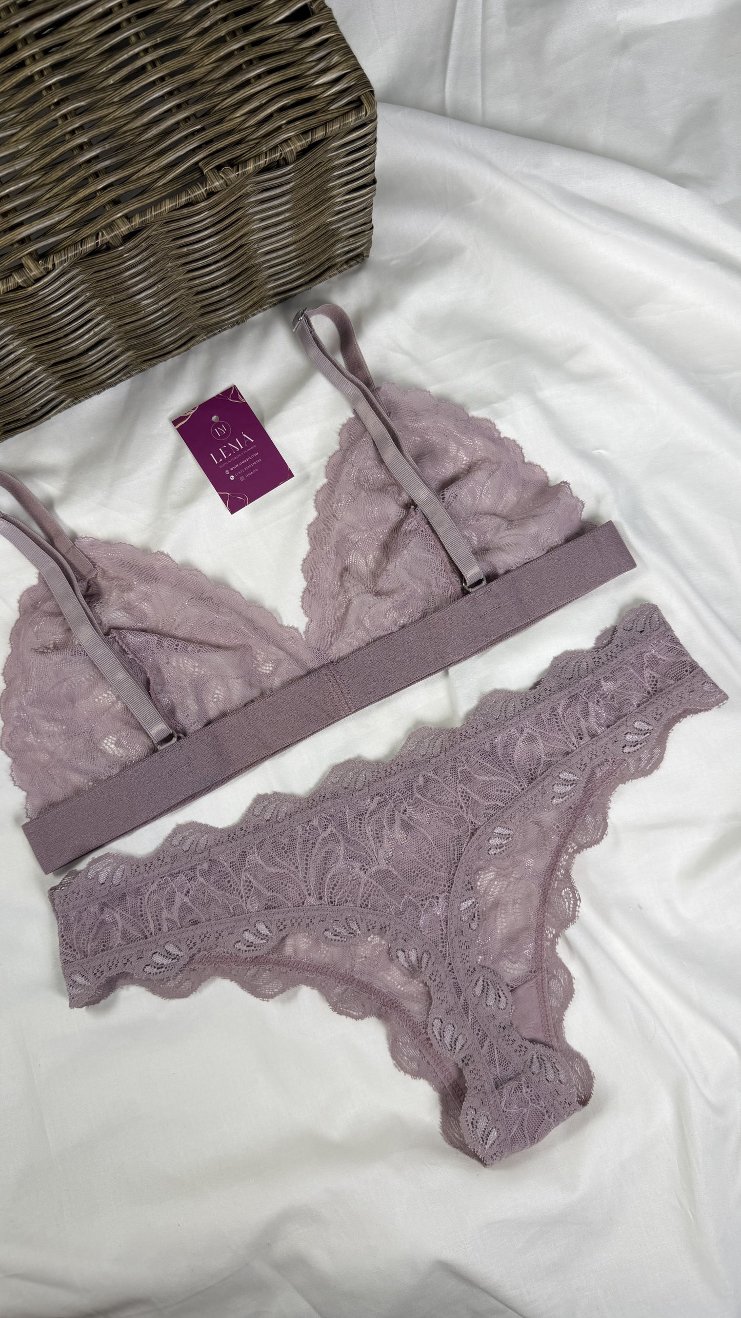 CONJUNTO LENCERIA EN ENCAJE | ROSA 660