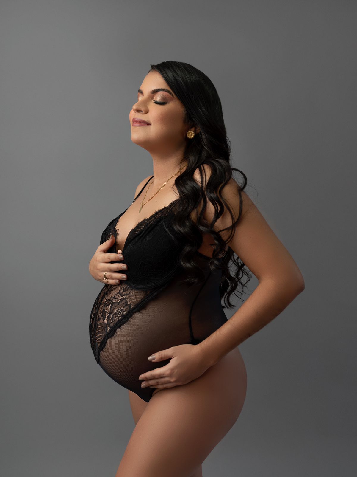 Body encaje y realce | Negro