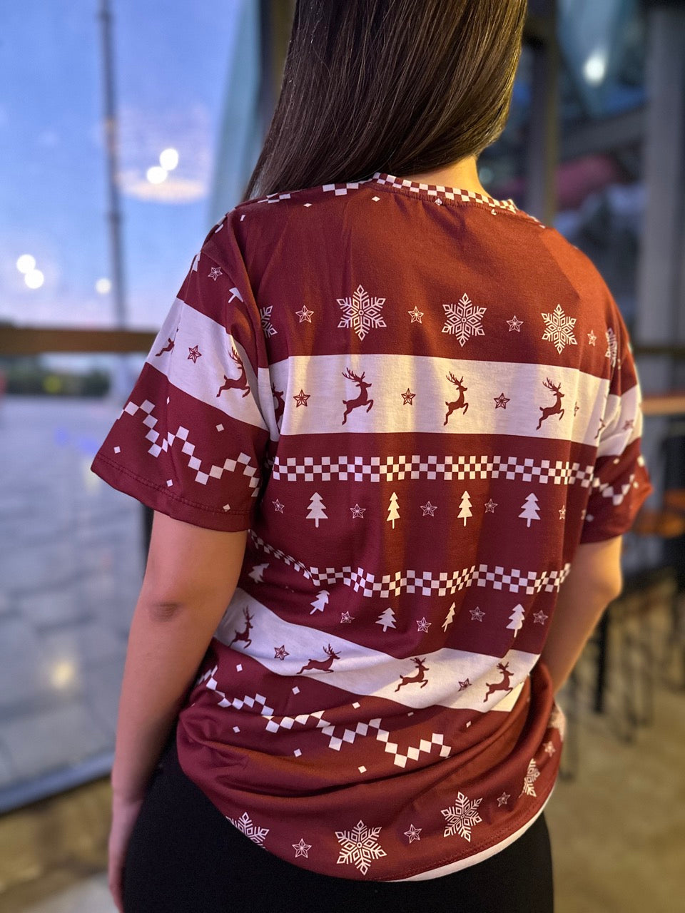 Camisa navideña Rojo