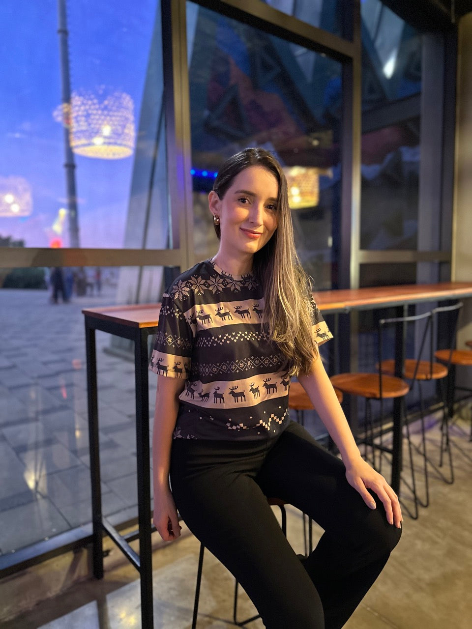 Camisa navideña Dorada