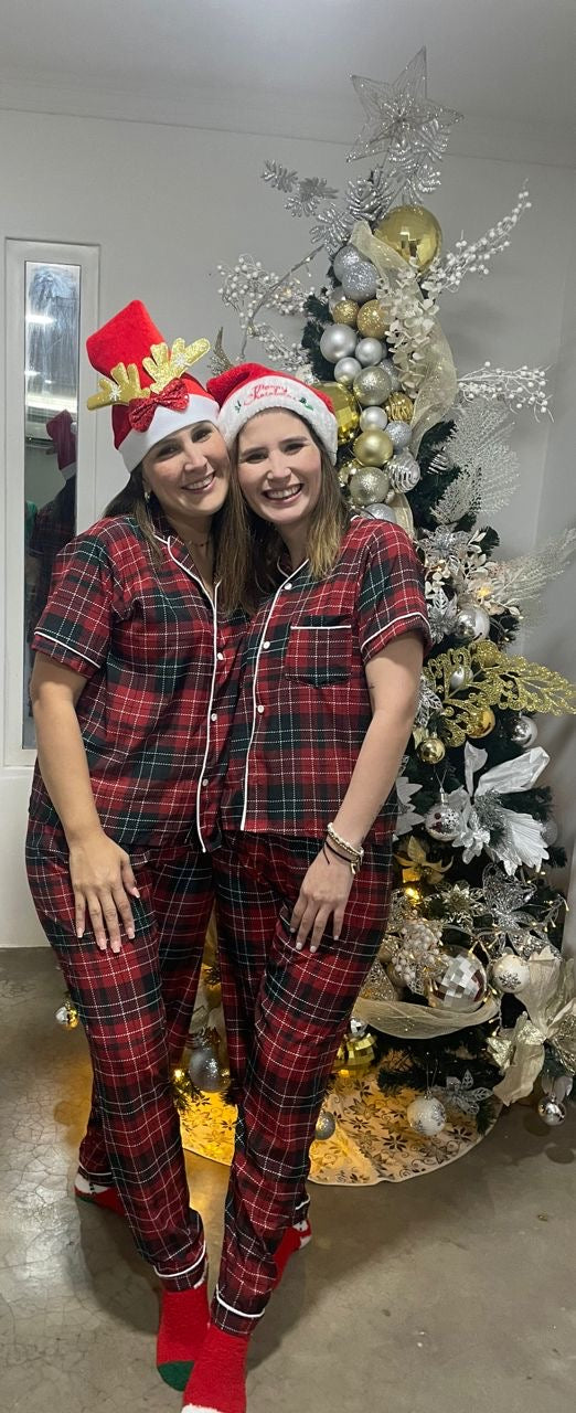 PREVENTA PIJAMAS NAVIDAD | TRINEO VINO PANTALON LARGO