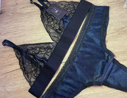 Conjunto Básico Lencería Negro | 606