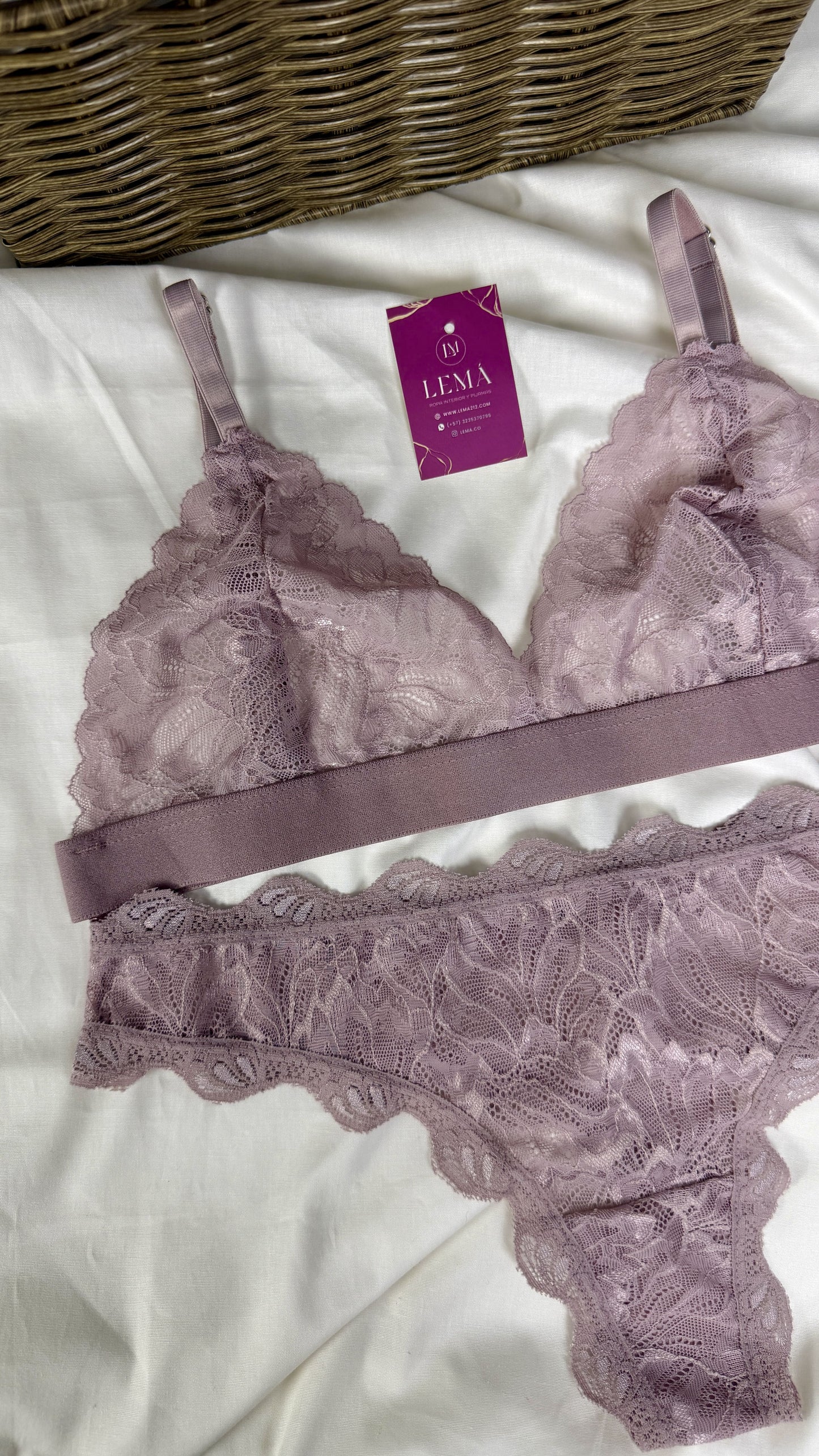 CONJUNTO LENCERIA EN ENCAJE | ROSA 660