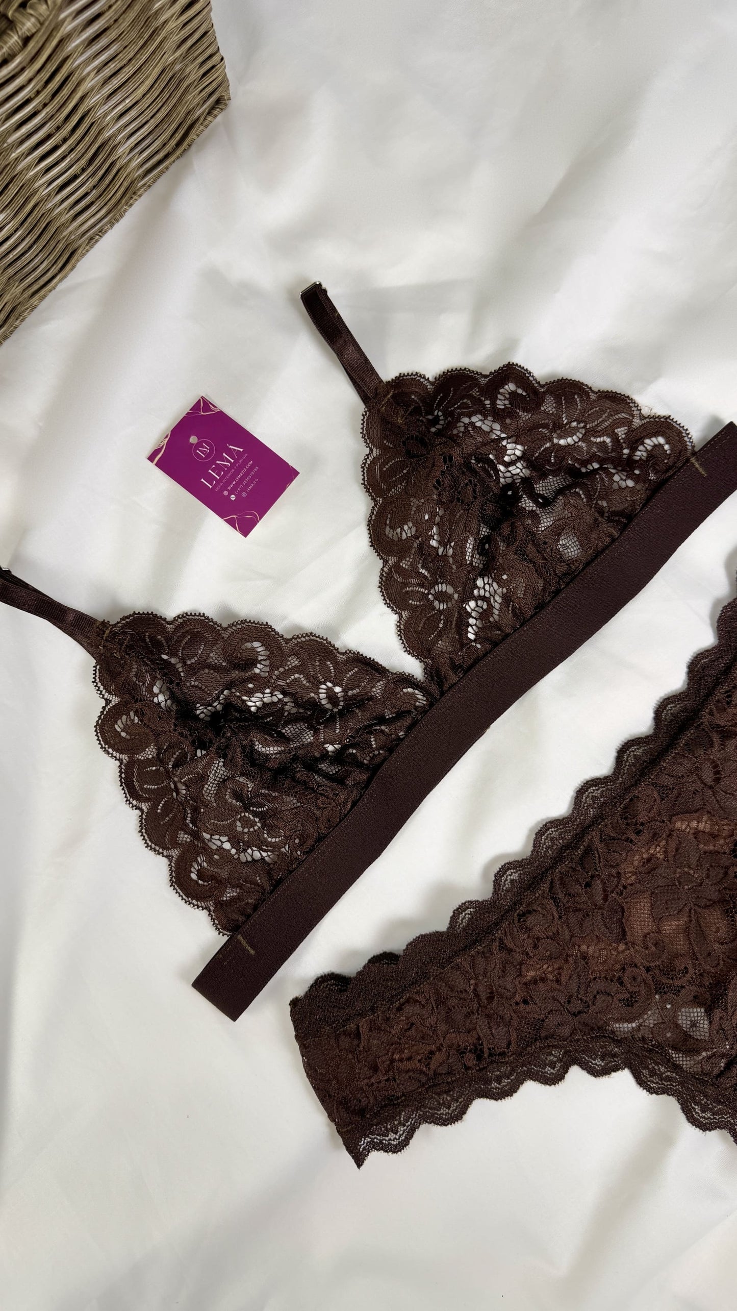 CONJUNTO LENCERIA EN ENCAJE | MOCCA 670