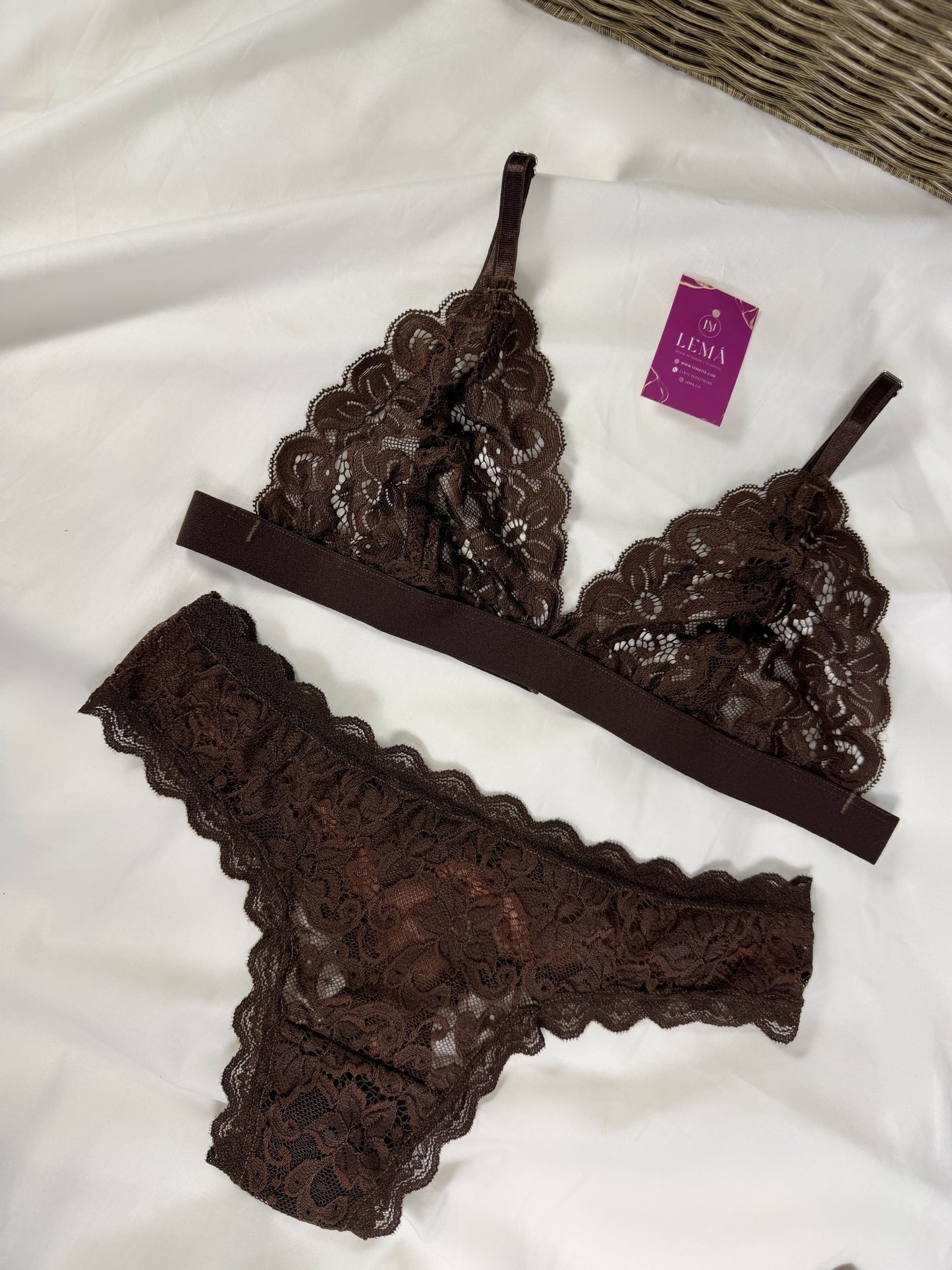 CONJUNTO LENCERIA EN ENCAJE | MOCCA 670
