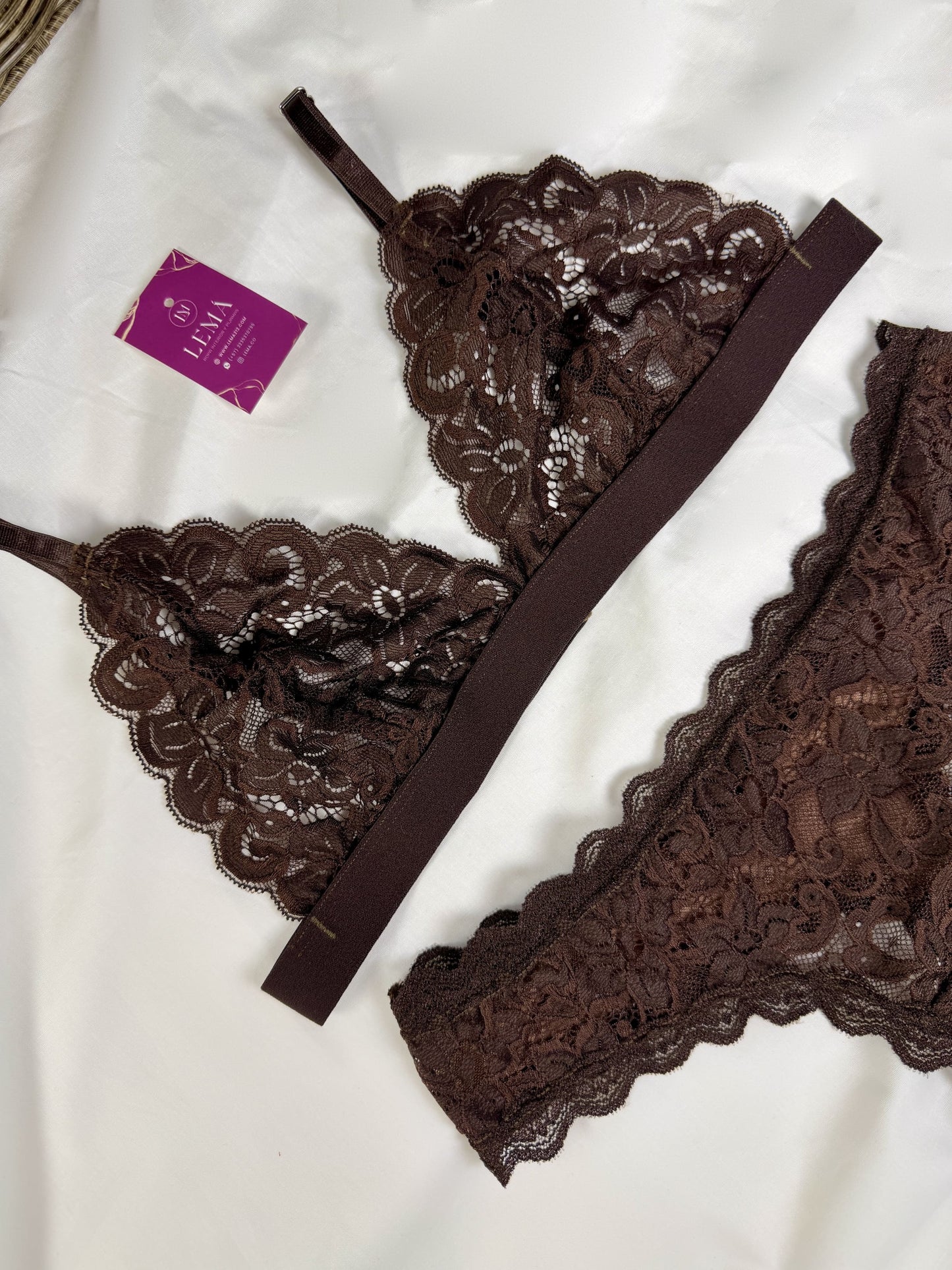 CONJUNTO LENCERIA EN ENCAJE | MOCCA 670