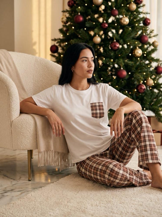 PREVENTA PIJAMAS NAVIDAD | GALLETA CHOCOLATE PANTALON LARGO