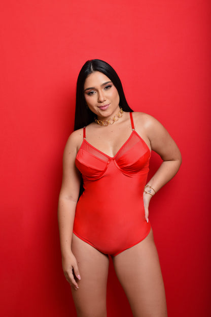 Body Arya con realce | Rojo