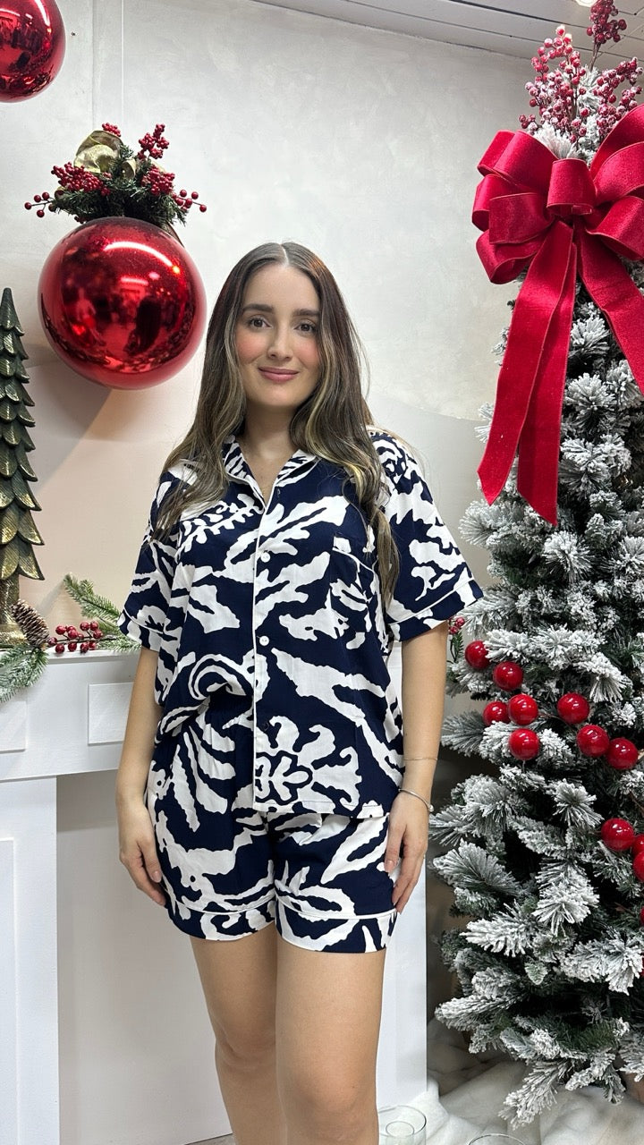 PIJAMA CHALIS RAYON | AZUL