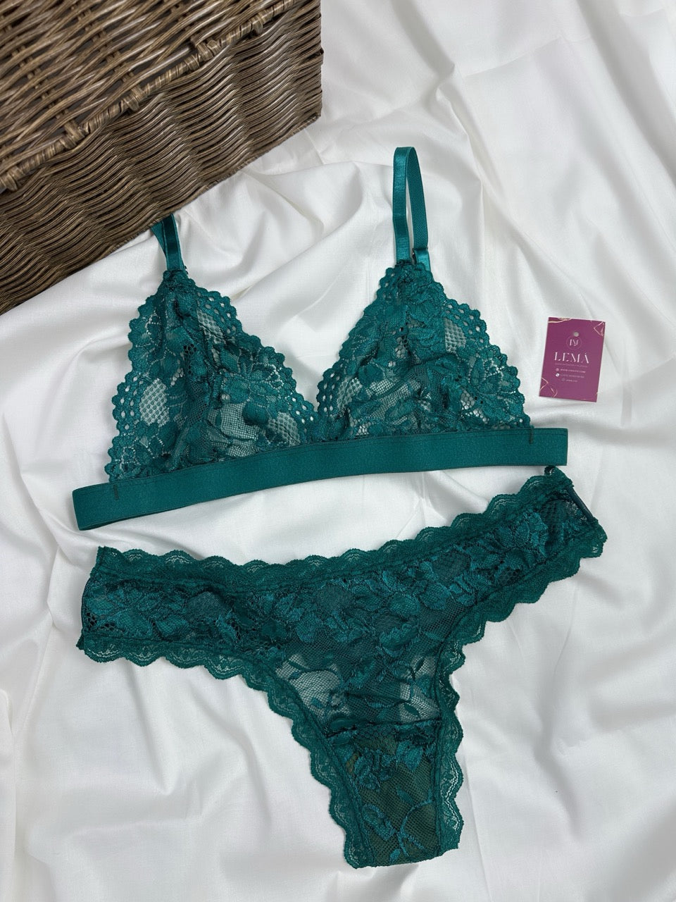 Conjunto Básico Lencería Verde