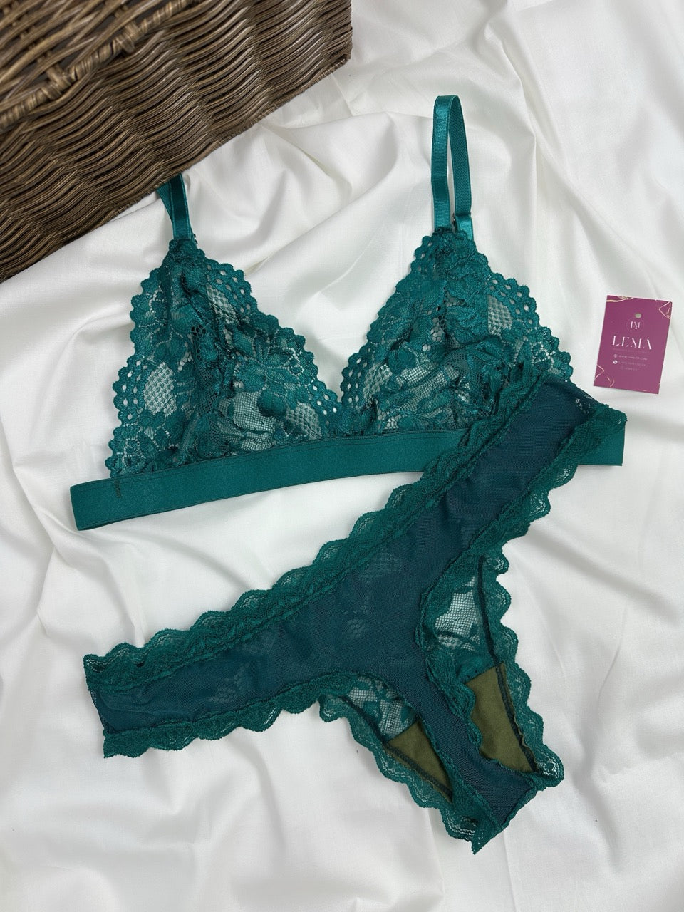 Conjunto Básico Lencería Verde