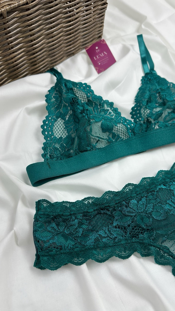 Conjunto Básico Lencería Verde