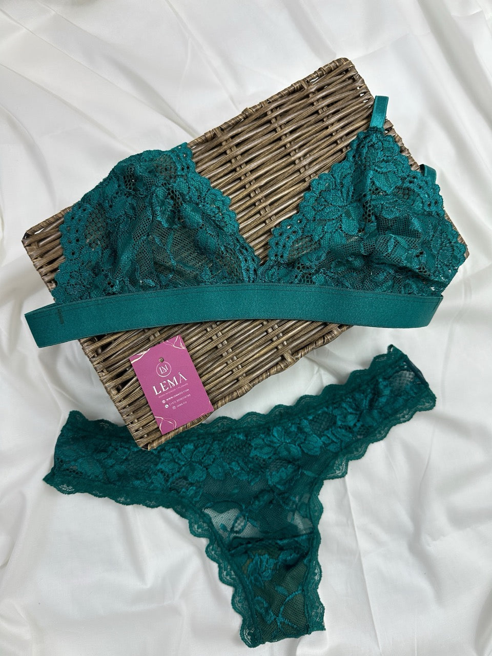 Conjunto Básico Lencería Verde