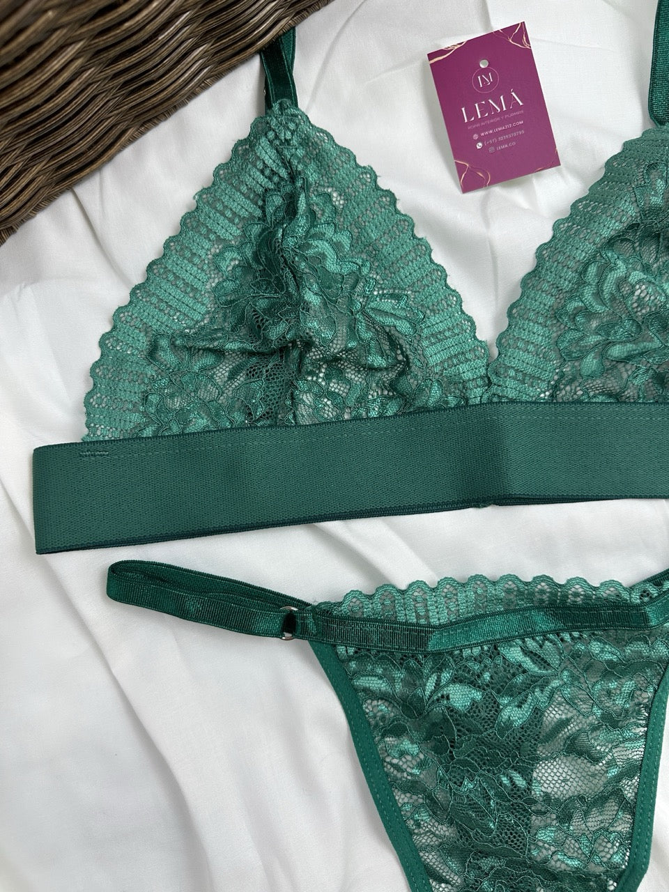 Conjunto Básico Lencería Verde