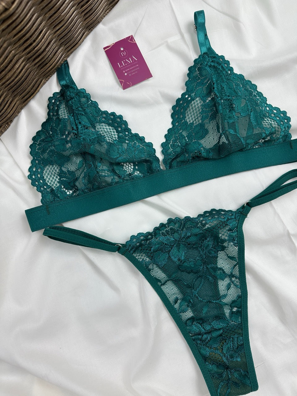 Conjunto Básico Lencería Verde