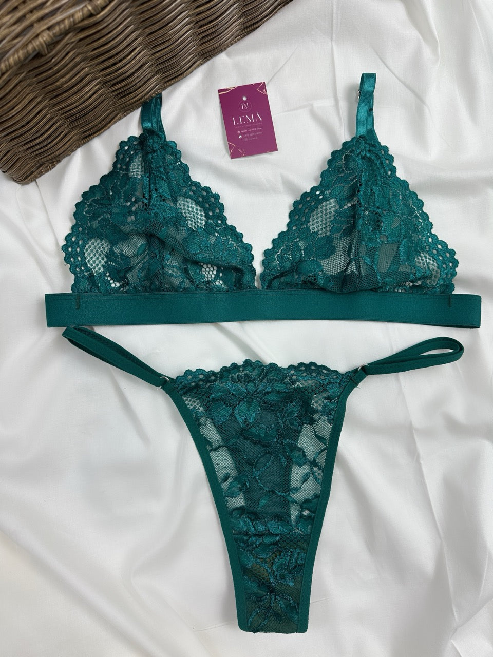 Conjunto Básico Lencería Verde