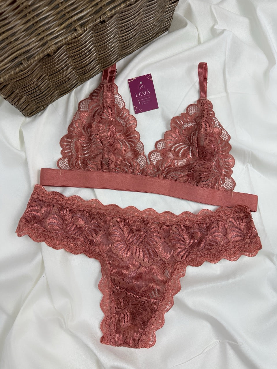 Conjunto Básico Lencería Coral | 647