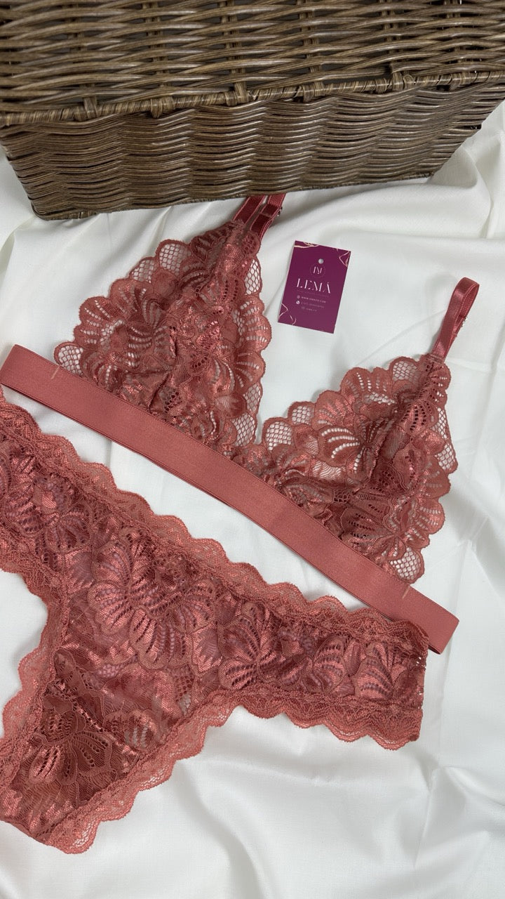 Conjunto Básico Lencería Coral | 647
