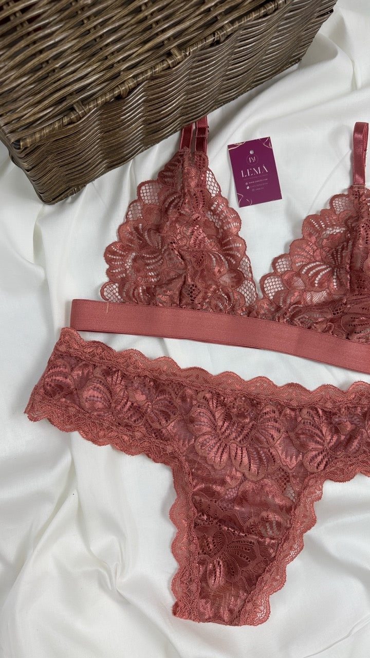 Conjunto Básico Lencería Coral | 647