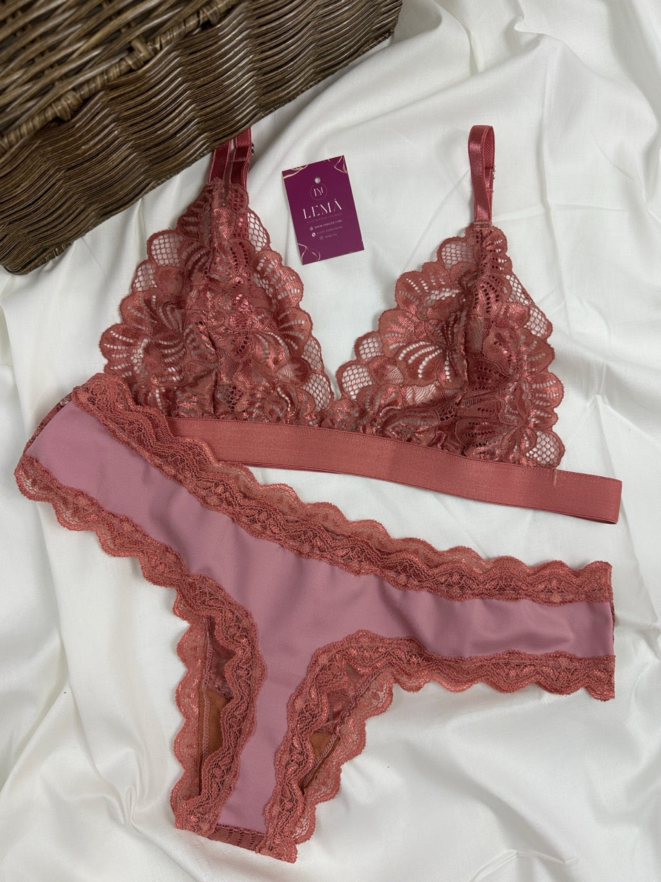 Conjunto Básico Lencería Coral | 647