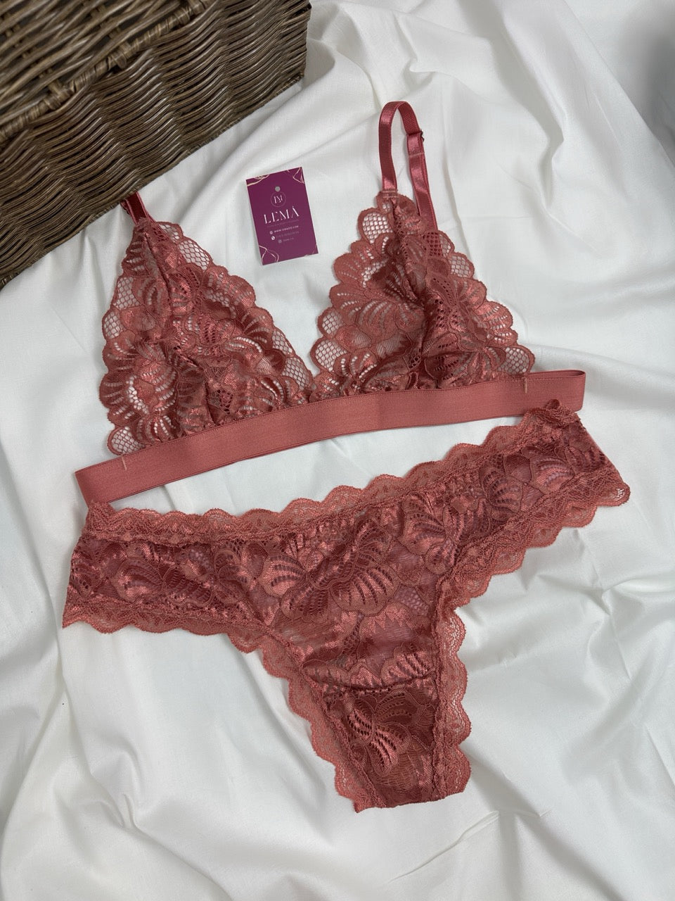 Conjunto Básico Lencería Coral | 647