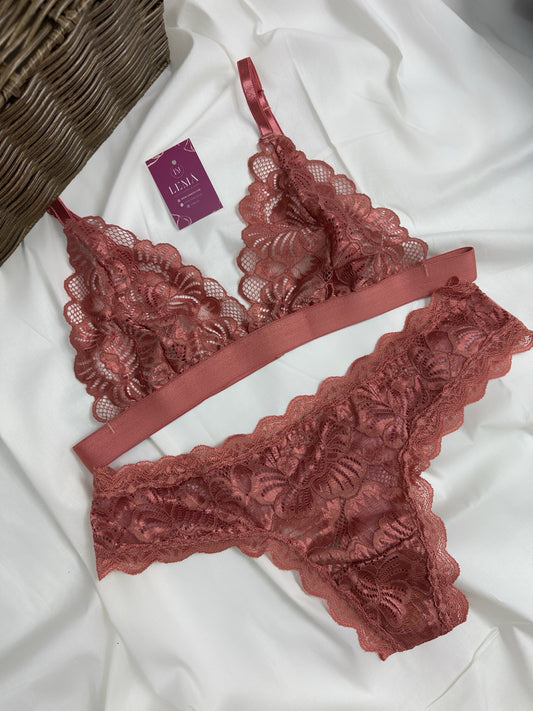 Conjunto Básico Lencería Coral | 647