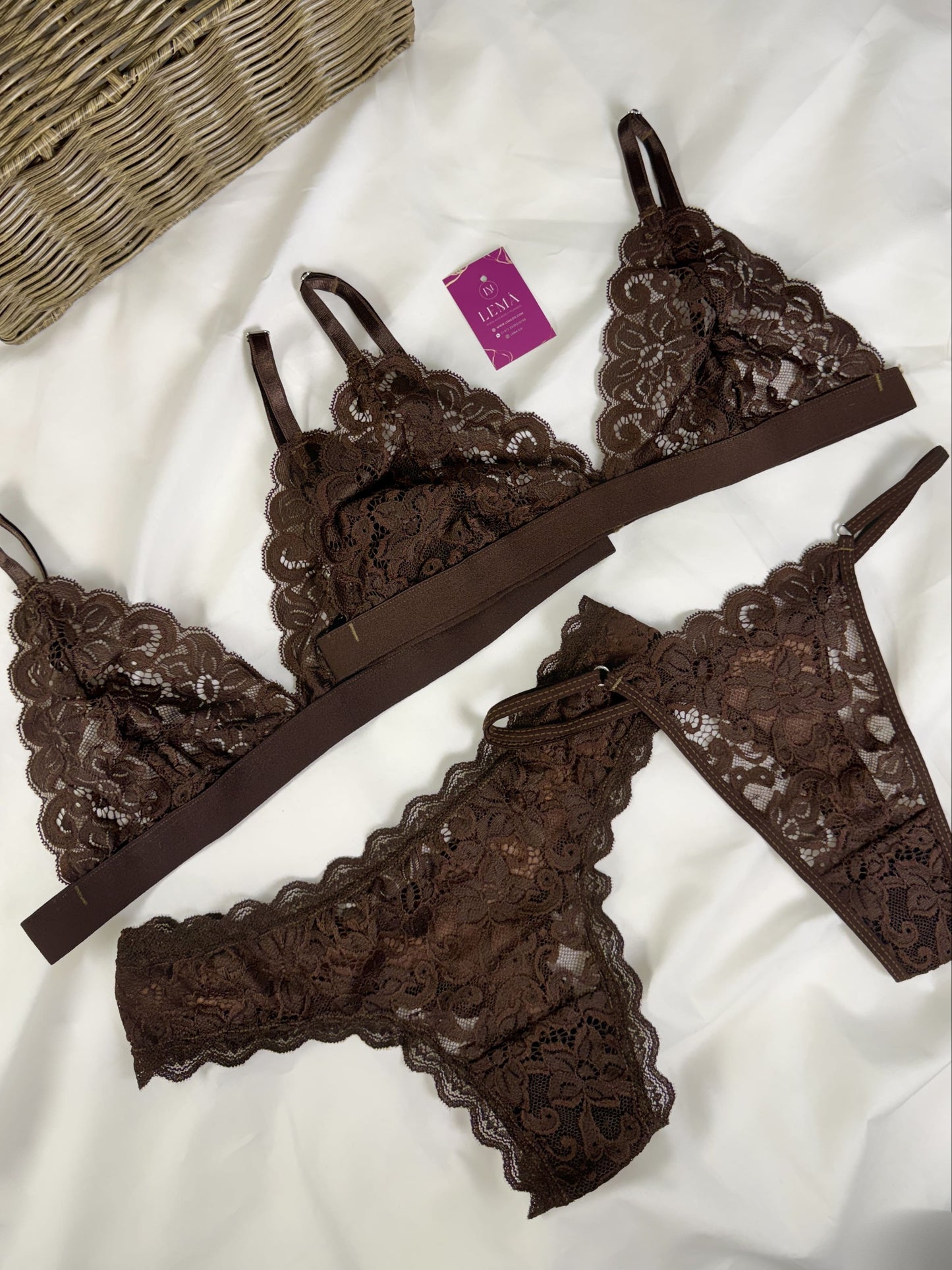 CONJUNTO LENCERIA EN ENCAJE | MOCCA 670